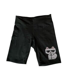 Karl Lagerfeld Black Essentials Bike Shorts